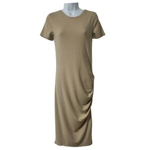 NWT Treasure & Bond Ruched Side Tan dress Xs